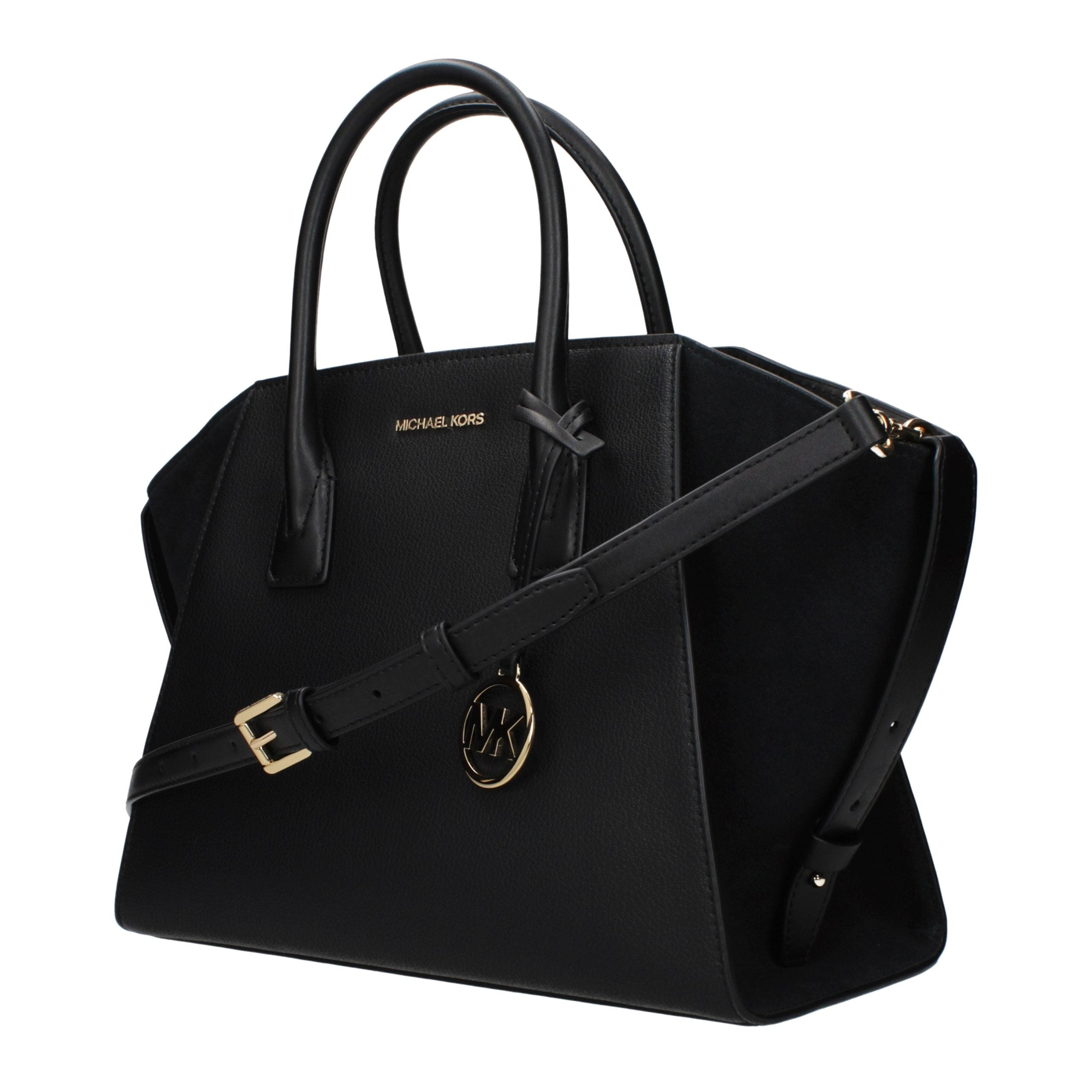Experience the exquisite elegance of the Michael Kors Black Leather Handbag, a masterpiece of refined craftsmanship that elevates your style with timeless luxury.
