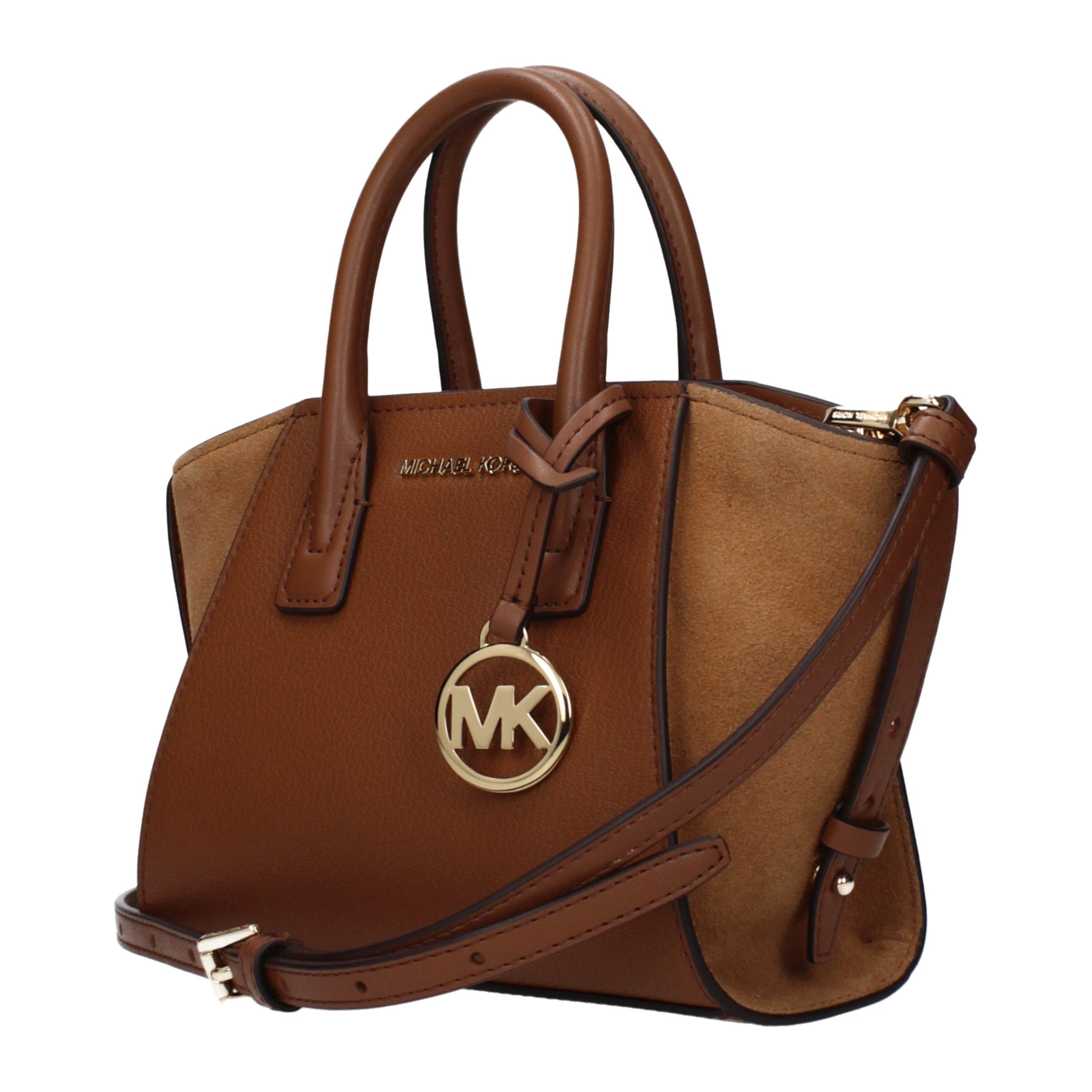 Indulge in the exquisite Michael Kors Brown Leather Handbag, a masterpiece of craftsmanship that elevates your style with luxurious sophistication for every occasion.
