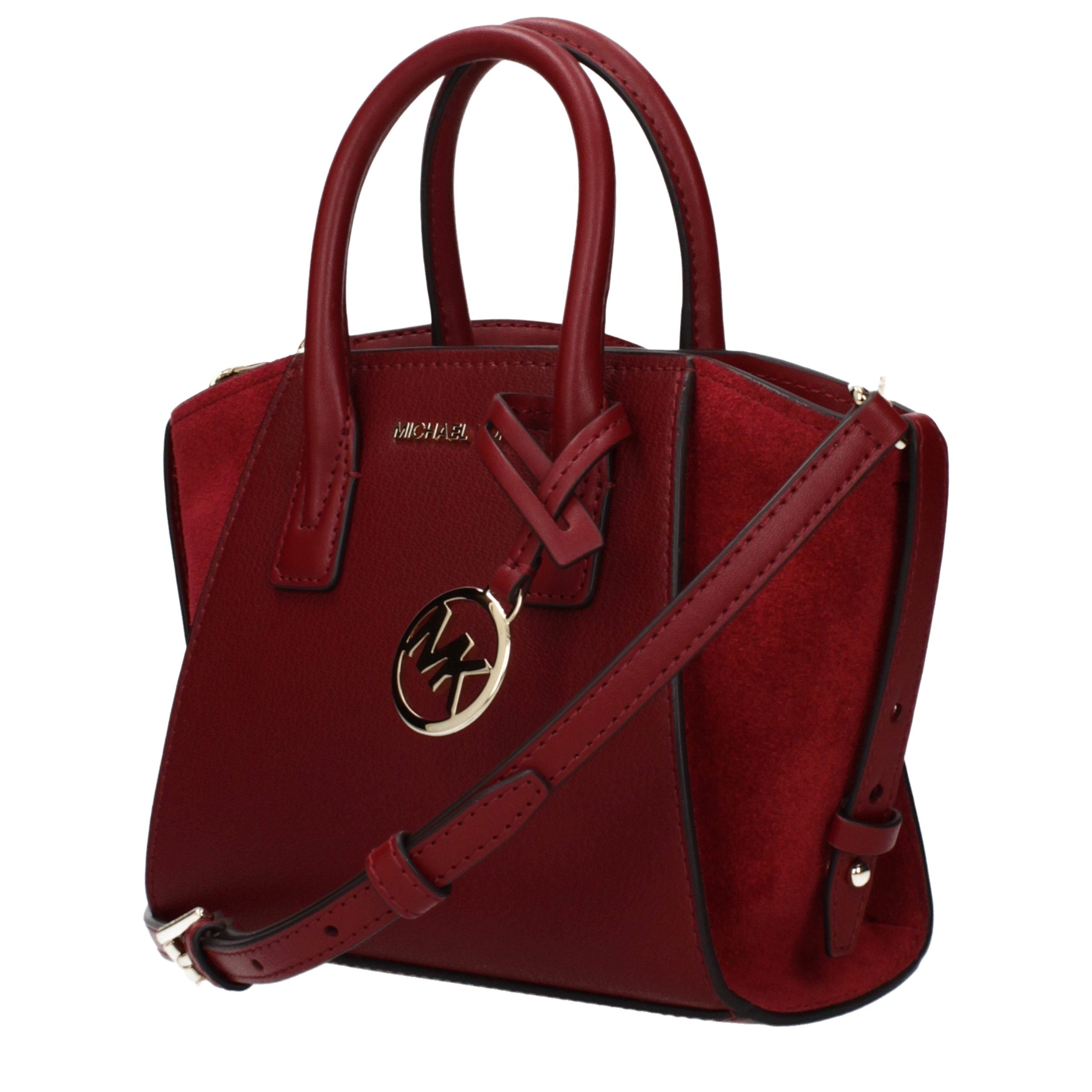 Elevate your style with the Michael Kors Red Leather Handbag, a masterpiece of exquisite craftsmanship that embodies timeless luxury and sophistication for every occasion.