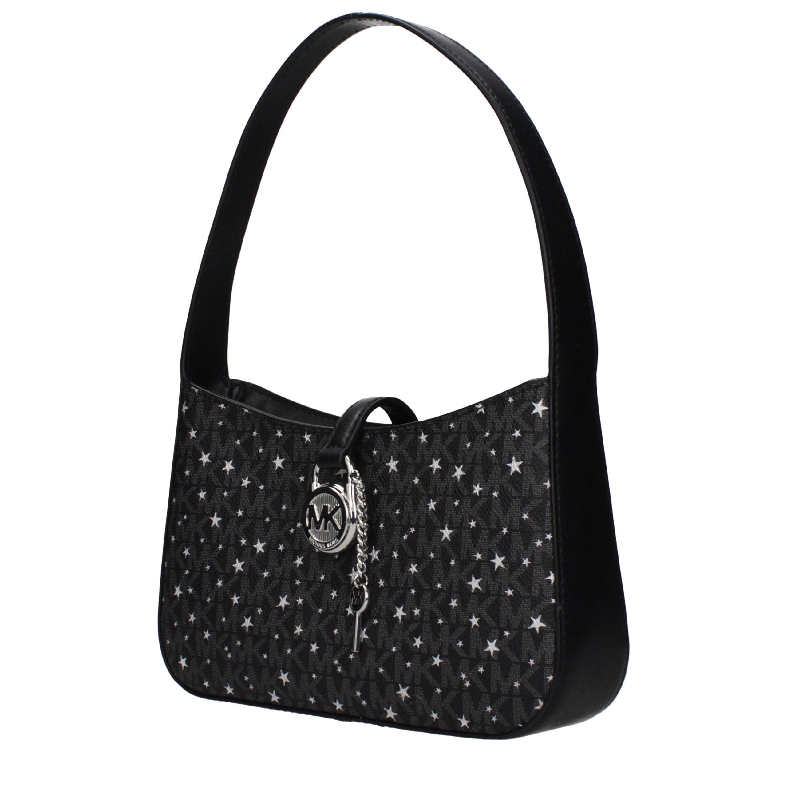 Indulge in the Michael Kors Black Fabric Handbag, a masterpiece of artisanal luxury, blending elegance and practicality for the discerning individual.