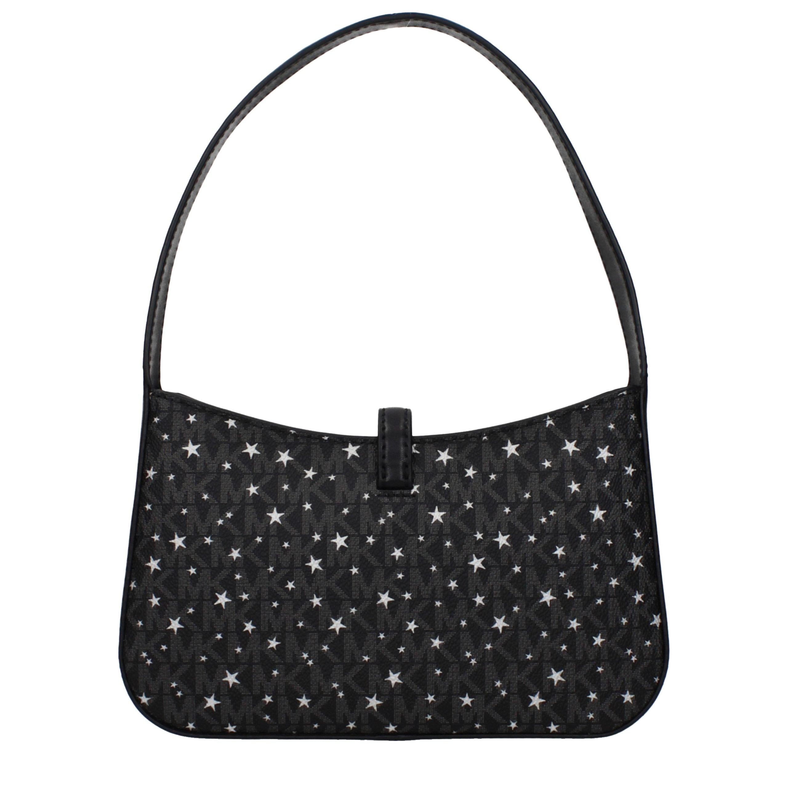 Discover the Michael Kors Black Fabric Handbag, a luxurious blend of sophistication and practicality, perfect for elevating any ensemble with timeless elegance.