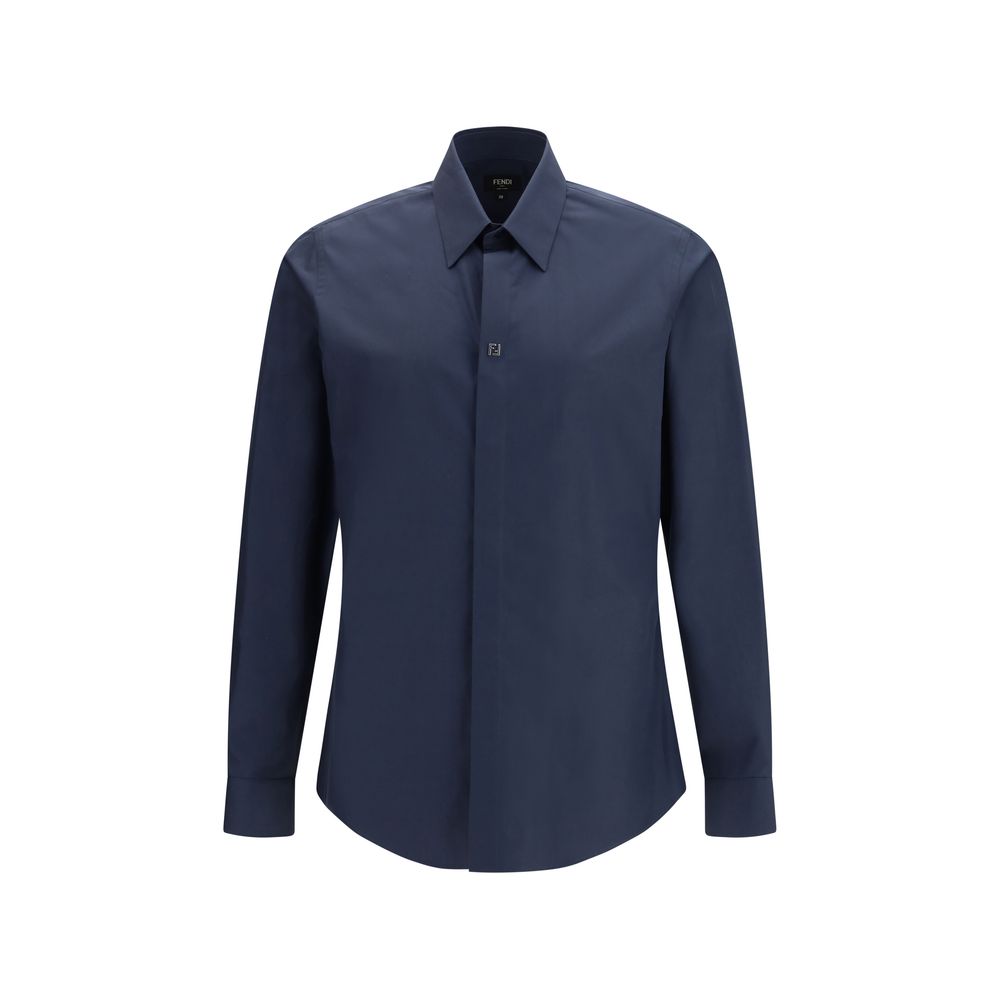 Fendi Blue Cotton Shirt - Timeless Elegance for Discerning Tastes