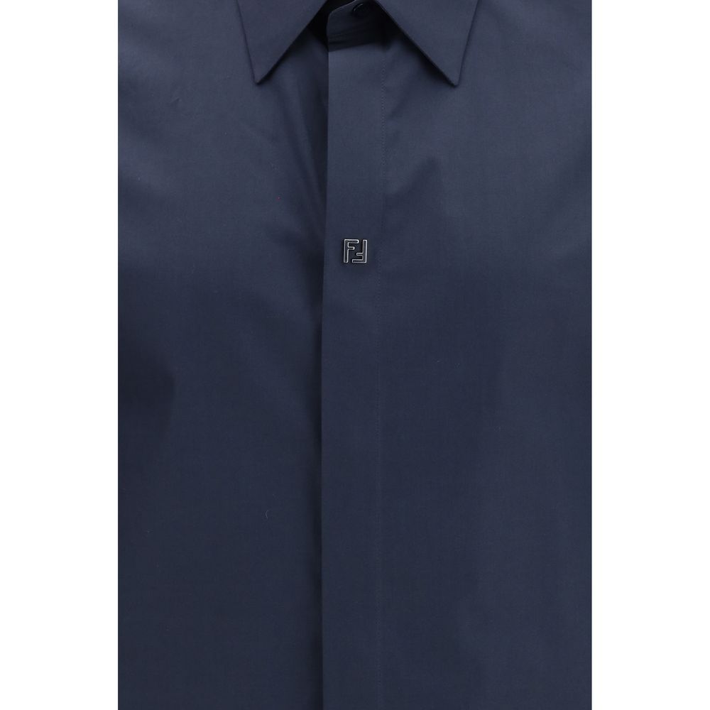 Fendi Blue Cotton Shirt - Timeless Elegance for Discerning Tastes