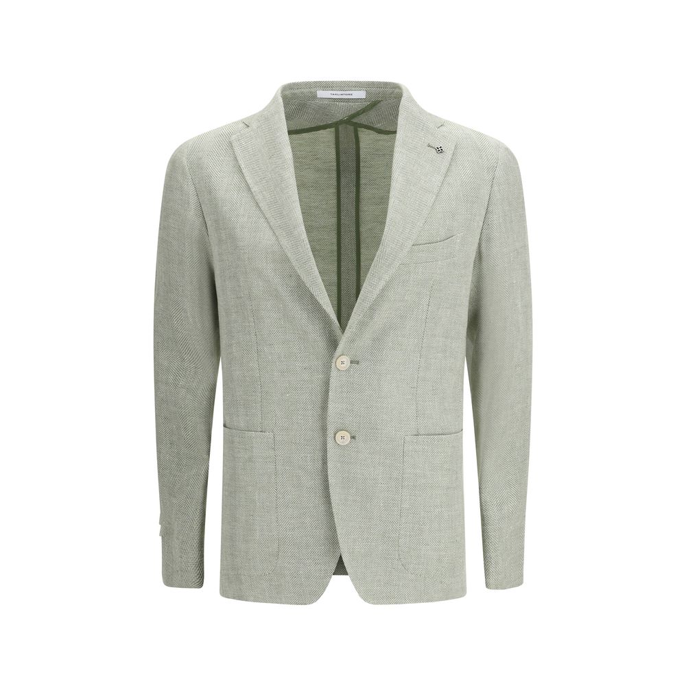 Elevate your style with the Tagliatore Bicolor Linen Blazer, a luxurious blend of linen and cotton, epitomizing sophistication and versatility for discerning tastes.