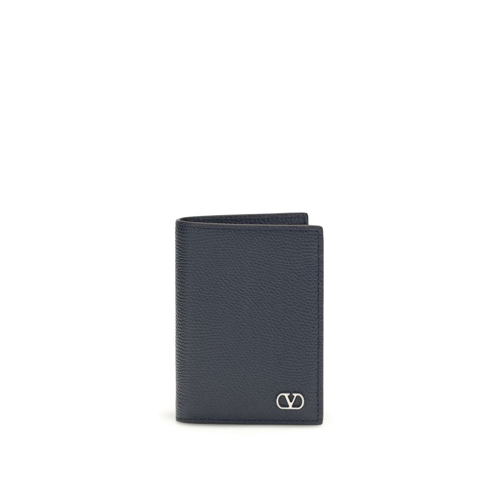 Valentino Garavani Blue Calf Leather Bos Taurus Wallet - Luxury Redefined