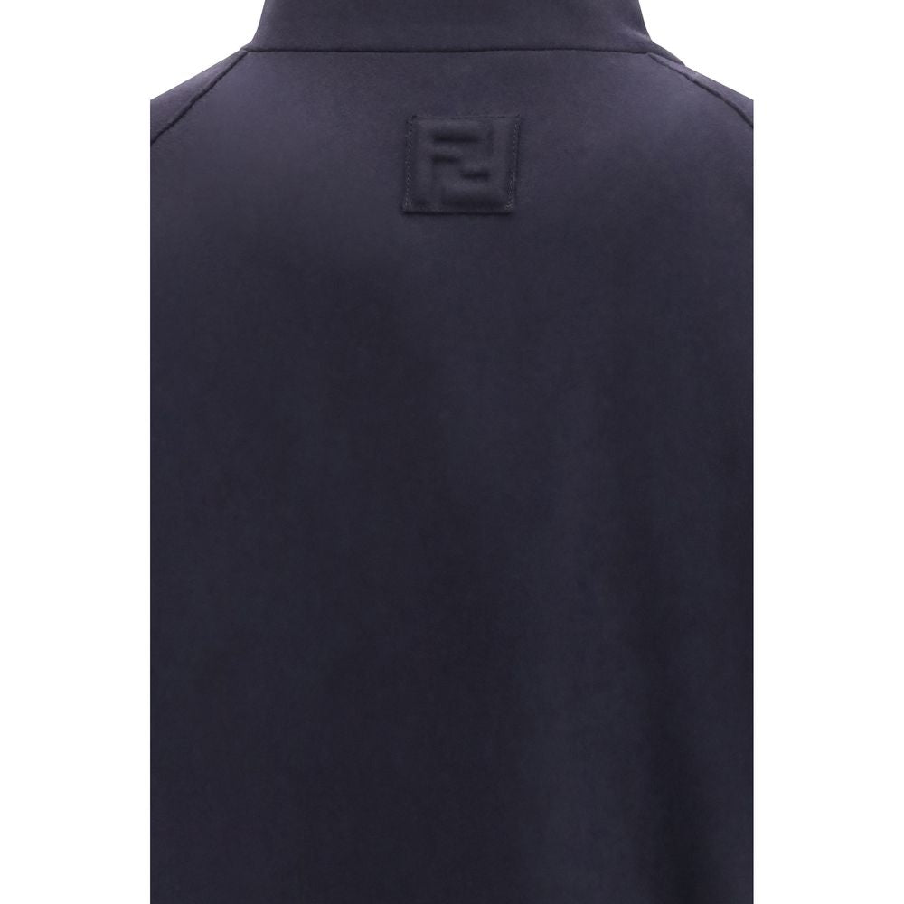Elevate your wardrobe with the Fendi Blue Cashmere Bomber, a luxurious blend of exquisite craftsmanship and contemporary design, perfect for the discerning connoisseur.
