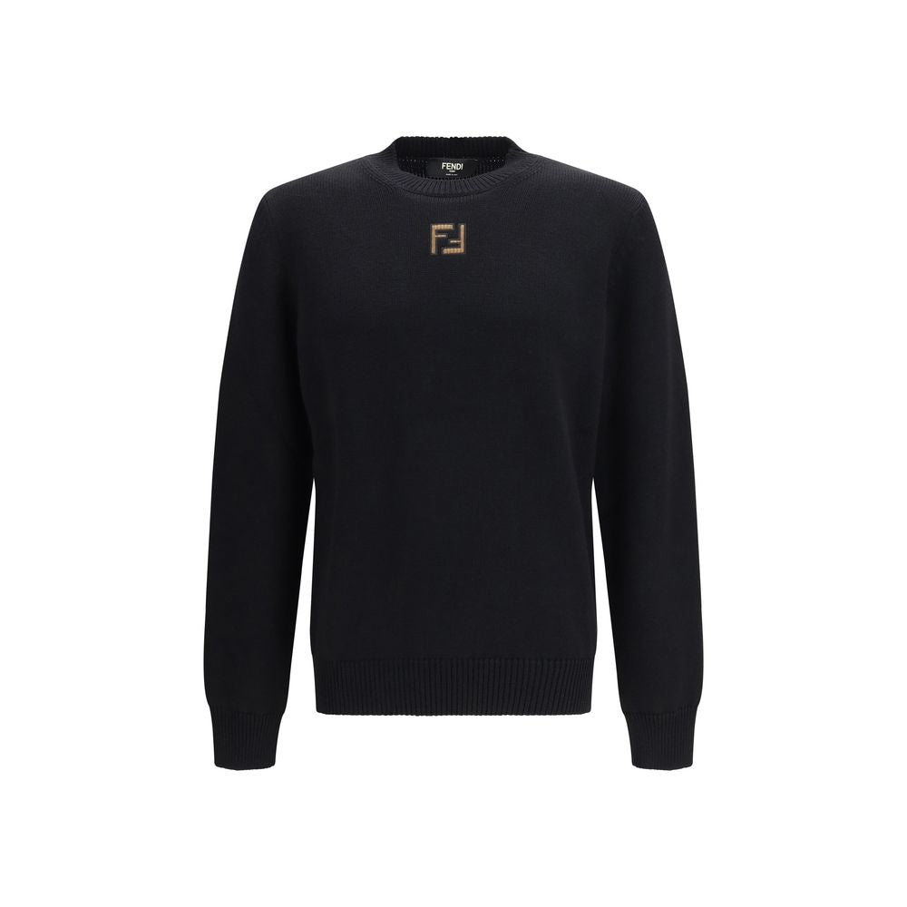 Discover the Fendi Black Fleece Wool Sweatshirt, an embodiment of luxury and sophistication crafted from the finest fleece wool for timeless elegance.