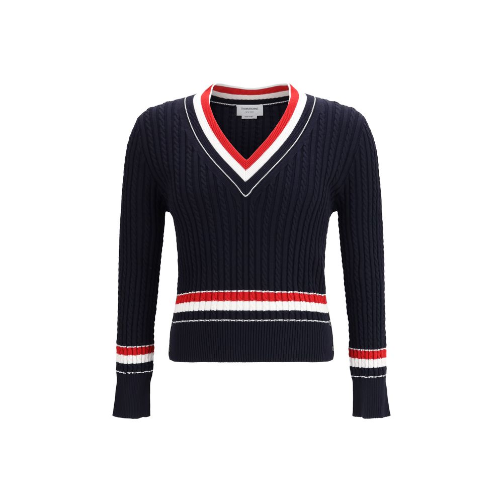 Indulge in the Thom Browne Blue Cotton Sweatshirt from the SS26 collection, where exquisite craftsmanship meets timeless elegance, redefining luxury fashion for discerning individuals.