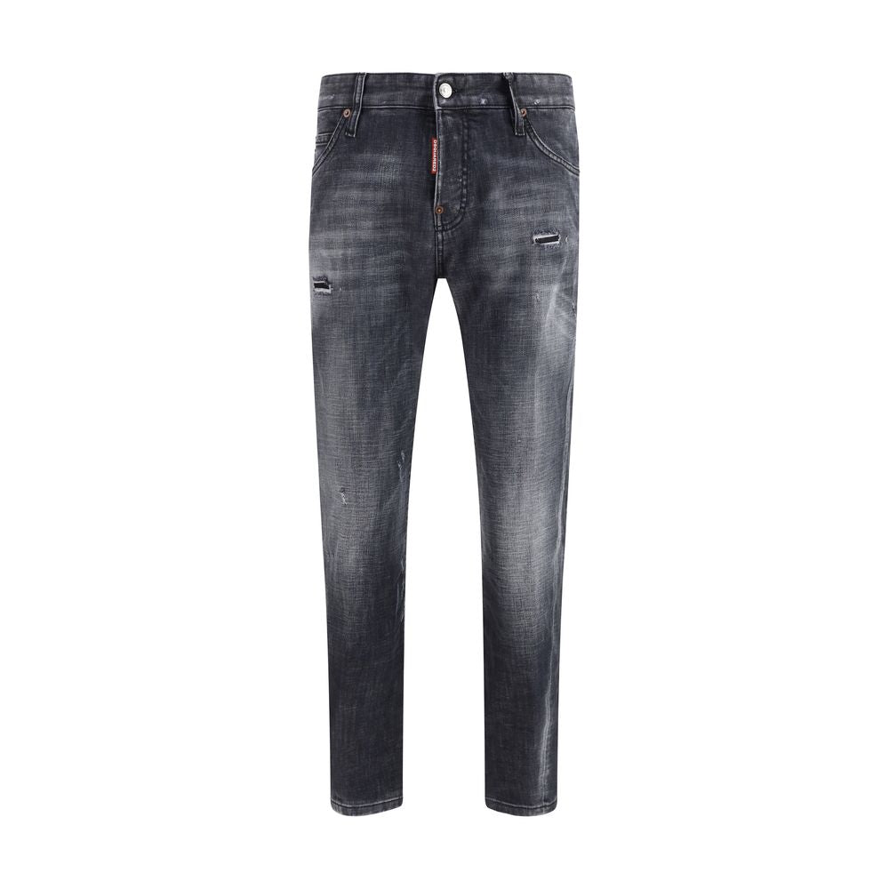 Dsquared² Black Cotton Slim Fit Jeans - Timeless Luxury Elegance