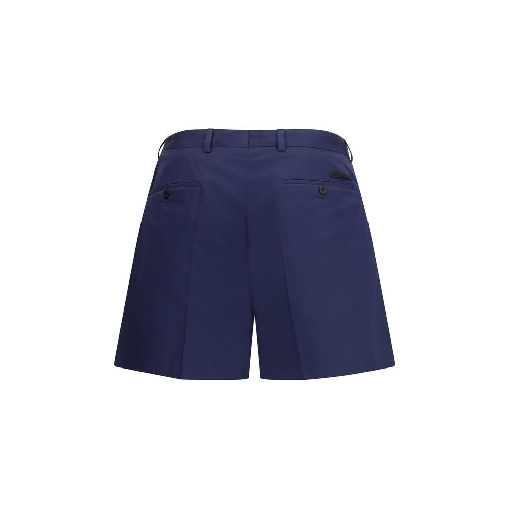 Prada Blue Cotton Shorts - Timeless Elegance for Discerning Tastes