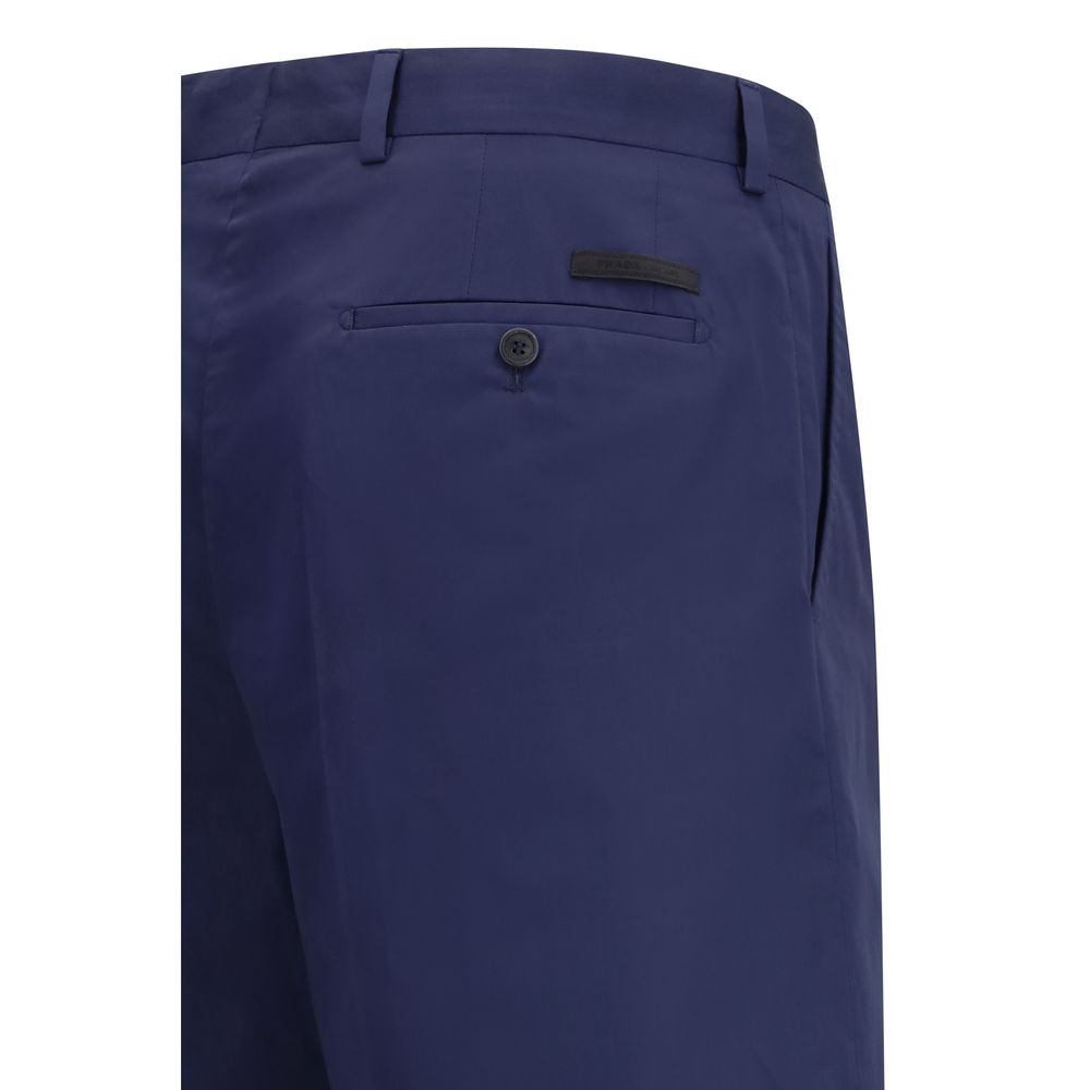 Indulge in the refined elegance of Prada Blue Cotton Shorts, crafted from 100% cotton for effortless sophistication, perfect for any occasion.