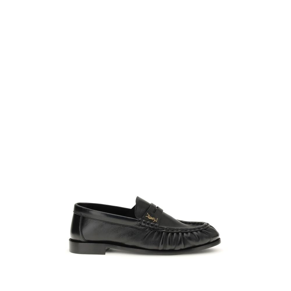 Saint Laurent Slip-On Loafers - Timeless Luxury in Black Lamb Leather