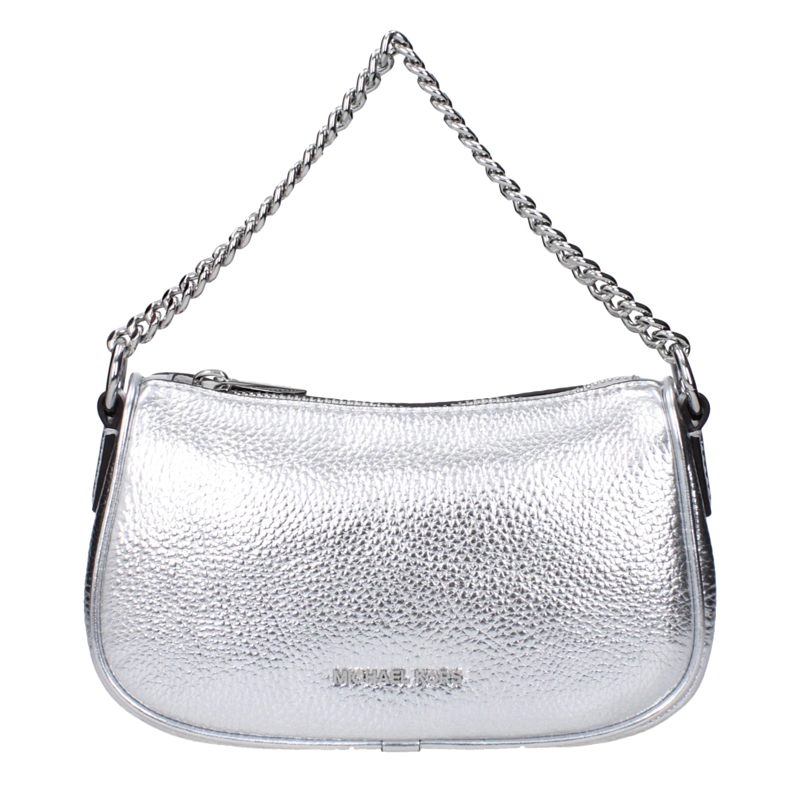 Elevate your style with the Michael Kors Gray Leather Handbag, a symbol of exquisite craftsmanship and timeless elegance, perfect for the discerning individual.
