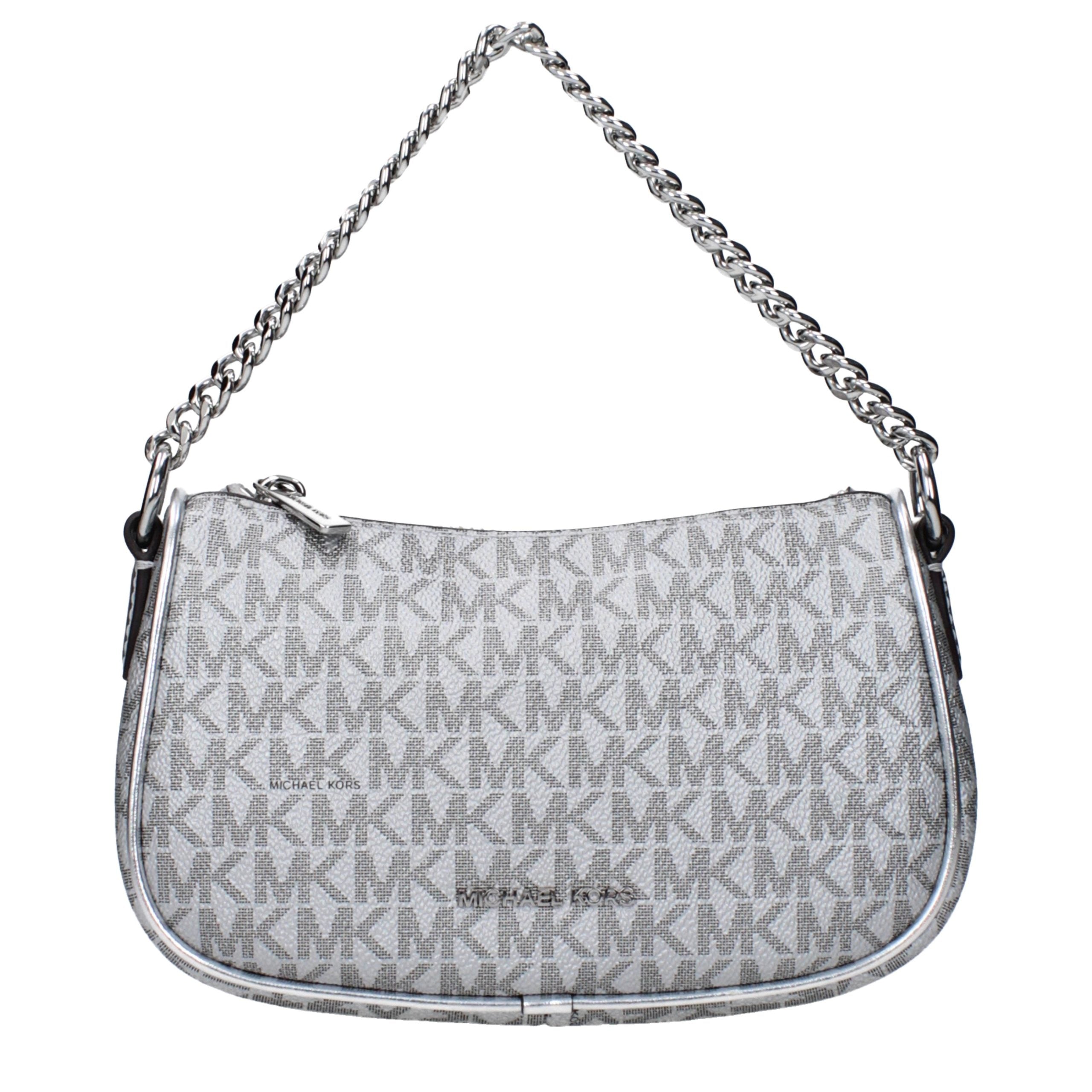 Elevate your style with the Michael Kors Gray Fabric Handbag, a masterpiece of luxurious craftsmanship designed for those who embody elegance and confidence.