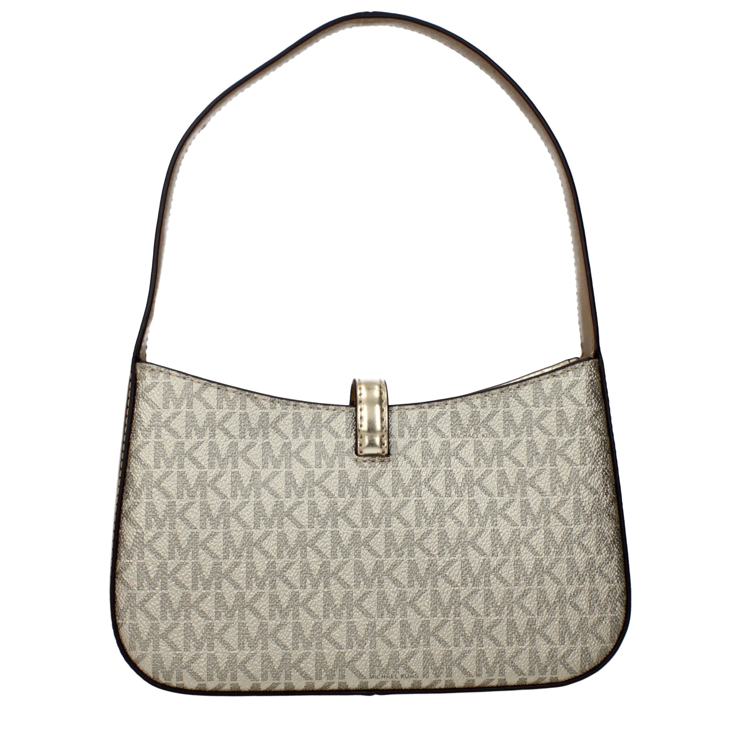 Elevate your style with the Michael Kors Gold Fabric Handbag, a luxurious embodiment of sophistication and artisanal craftsmanship, perfect for any occasion.