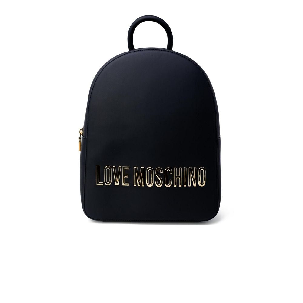 Elevate your style with the Love Moschino Black Polyethylene Backpack, a blend of eco-leather luxury and minimalist design, perfect for the sophisticated individual.