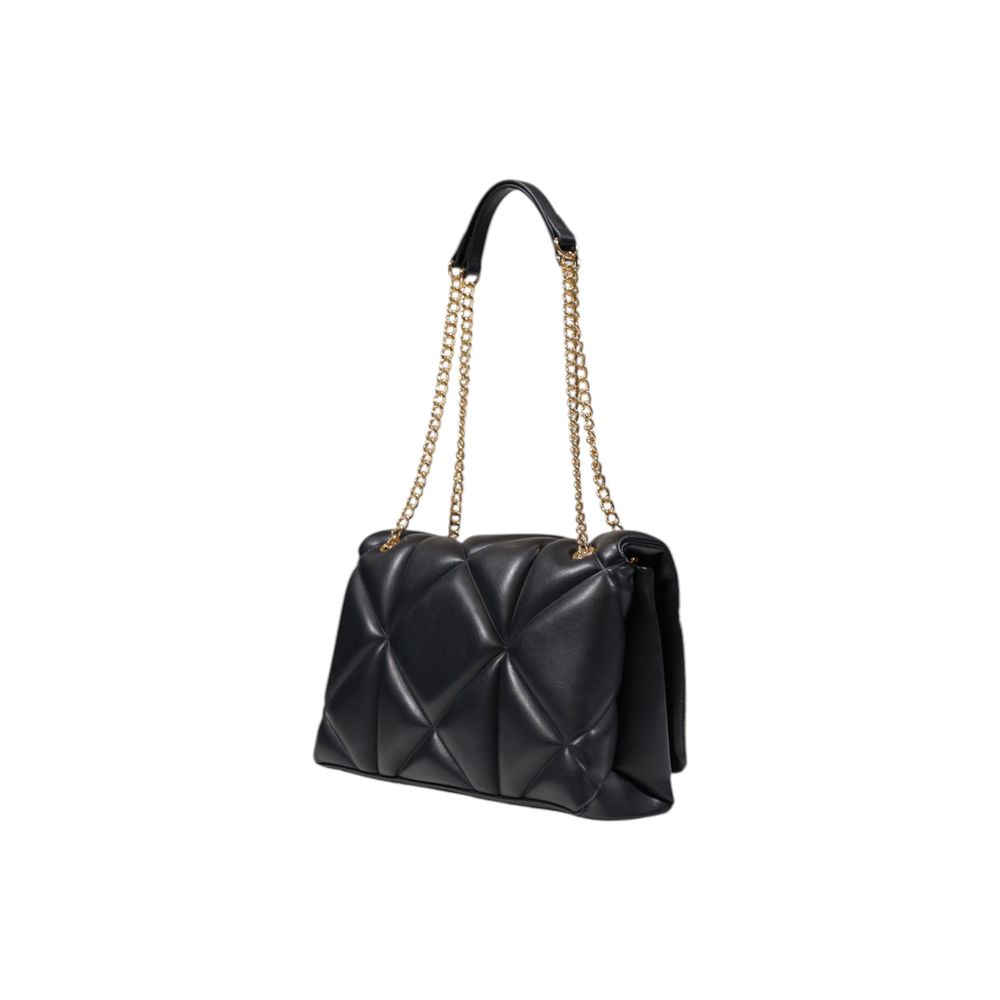 Elevate your style with the Love Moschino Black Polyethylene Handbag, a masterpiece of quilted luxury and gold-tone elegance, perfect for any sophisticated occasion.