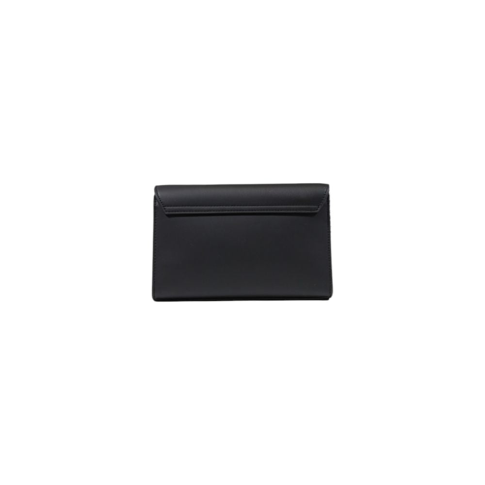 Elevate your style with the Love Moschino Black Polyethylene Handbag, a masterpiece of modern elegance crafted from high-quality polyurethane, perfect for any occasion.