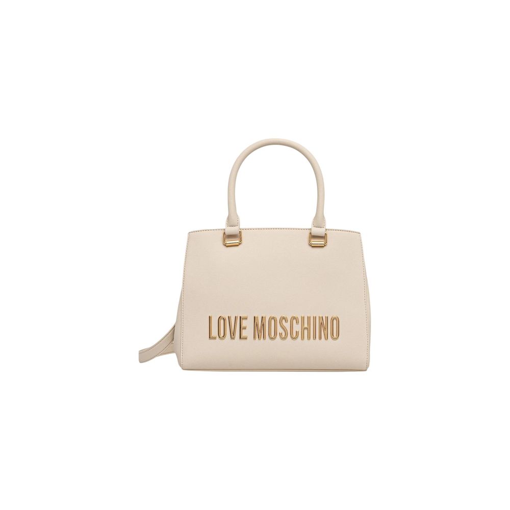Discover the Love Moschino Beige Polyethylene Handbag, a masterpiece of timeless elegance and exquisite craftsmanship, perfect for those who appreciate luxury and sophistication.