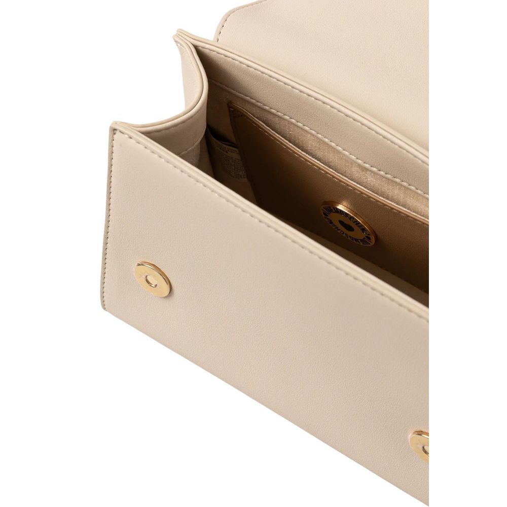 Indulge in the Love Moschino Beige Polyethylene Handbag, a masterpiece of refined elegance, crafted from premium materials for those who appreciate luxury and sophistication.