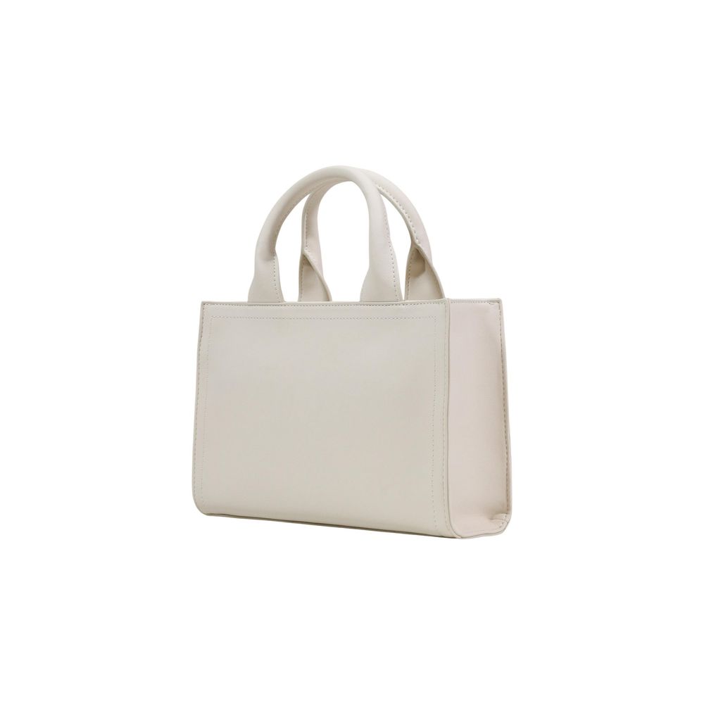 Elevate your elegance with the Love Moschino Beige Polyethylene Handbag, a masterpiece of sustainable luxury crafted from GRS polyurethane, perfect for any occasion.