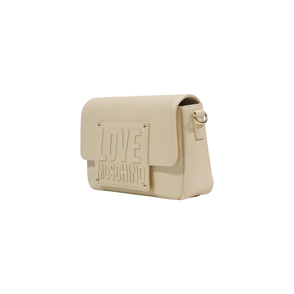Discover the Love Moschino Cream Polyethylene Handbag, a masterpiece of exquisite craftsmanship and luxurious design, perfect for the modern connoisseur.