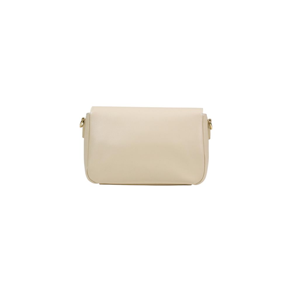 Indulge in the exquisite elegance of the Love Moschino Cream Polyethylene Handbag, a timeless accessory crafted from premium polyurethane, perfect for sophisticated adventures.