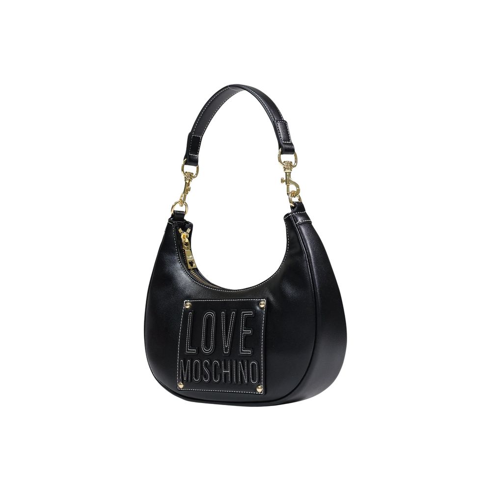 Discover the Love Moschino Black Polyethylene Handbag, a masterpiece of modern elegance crafted for the discerning individual, embodying luxury and sophistication.