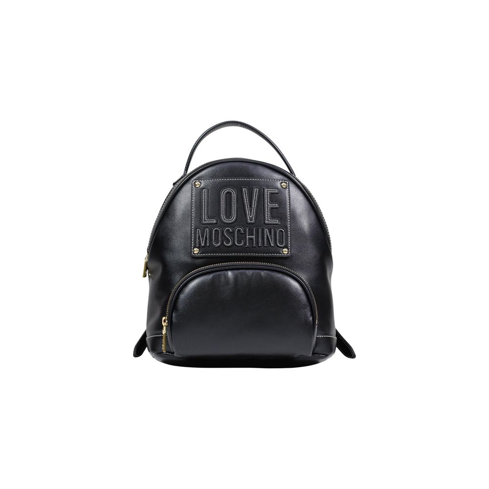Love Moschino Black Polyethylene Backpack - Exquisite Luxury Redefined