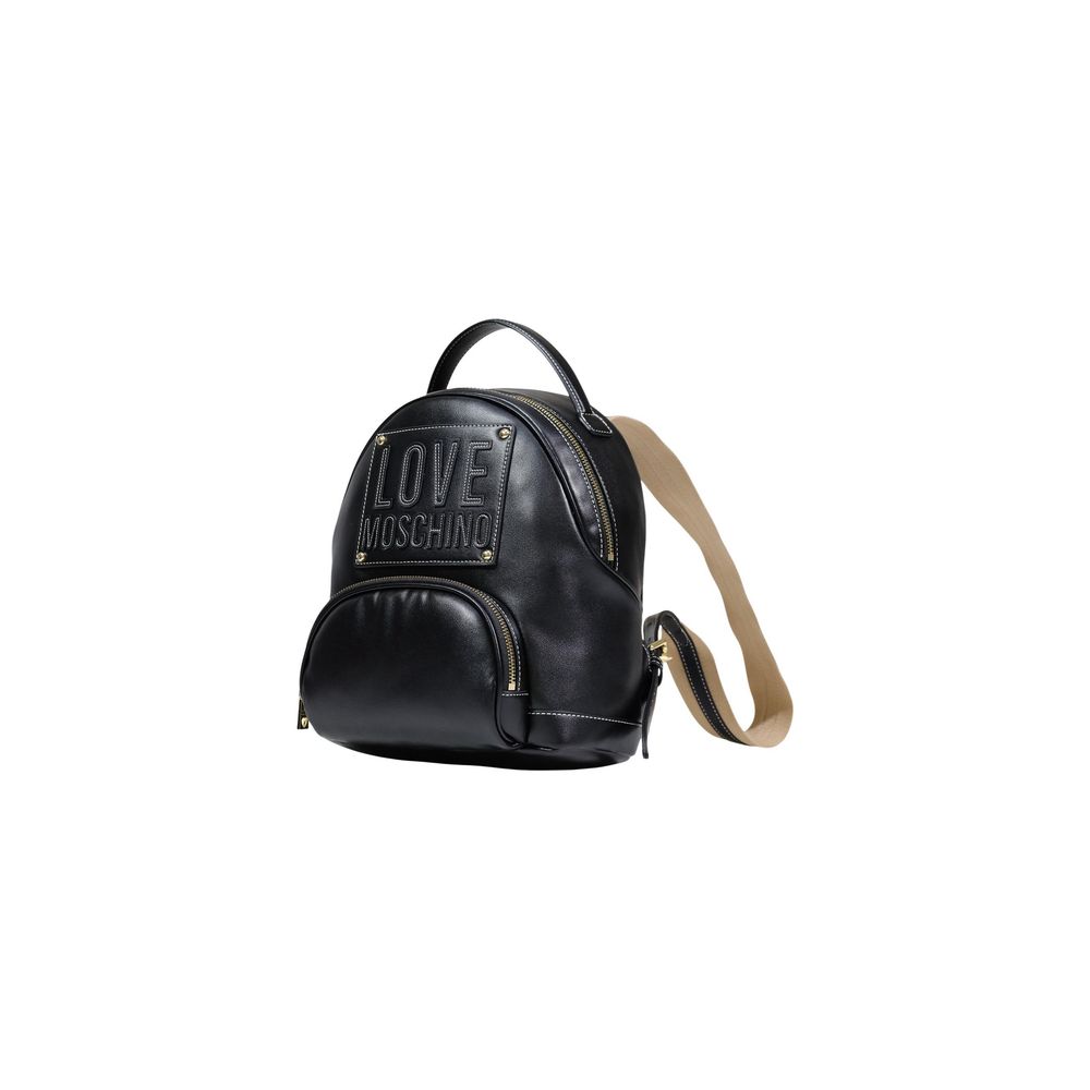 Love Moschino Black Polyethylene Backpack - Exquisite Luxury Redefined