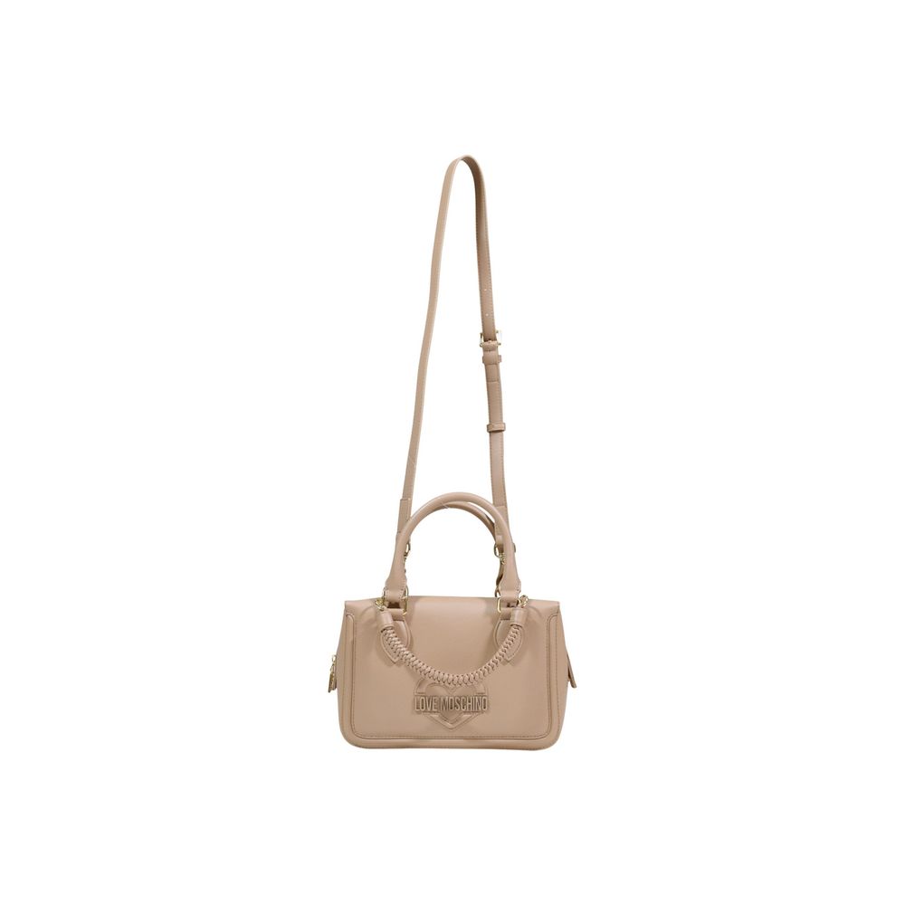 Discover the Love Moschino Beige Polyethylene Handbag from the SS26 collection, a blend of elegance and modern luxury crafted for the discerning individual.
