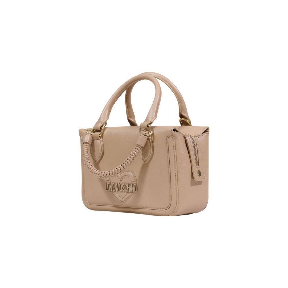 Discover the Love Moschino Beige Polyethylene Handbag, a blend of elegance and modern luxury, crafted for those who embody sophistication and style.