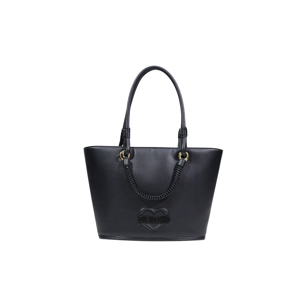 Love Moschino Black Polyethylene Handbag - Timeless Luxury Elegance