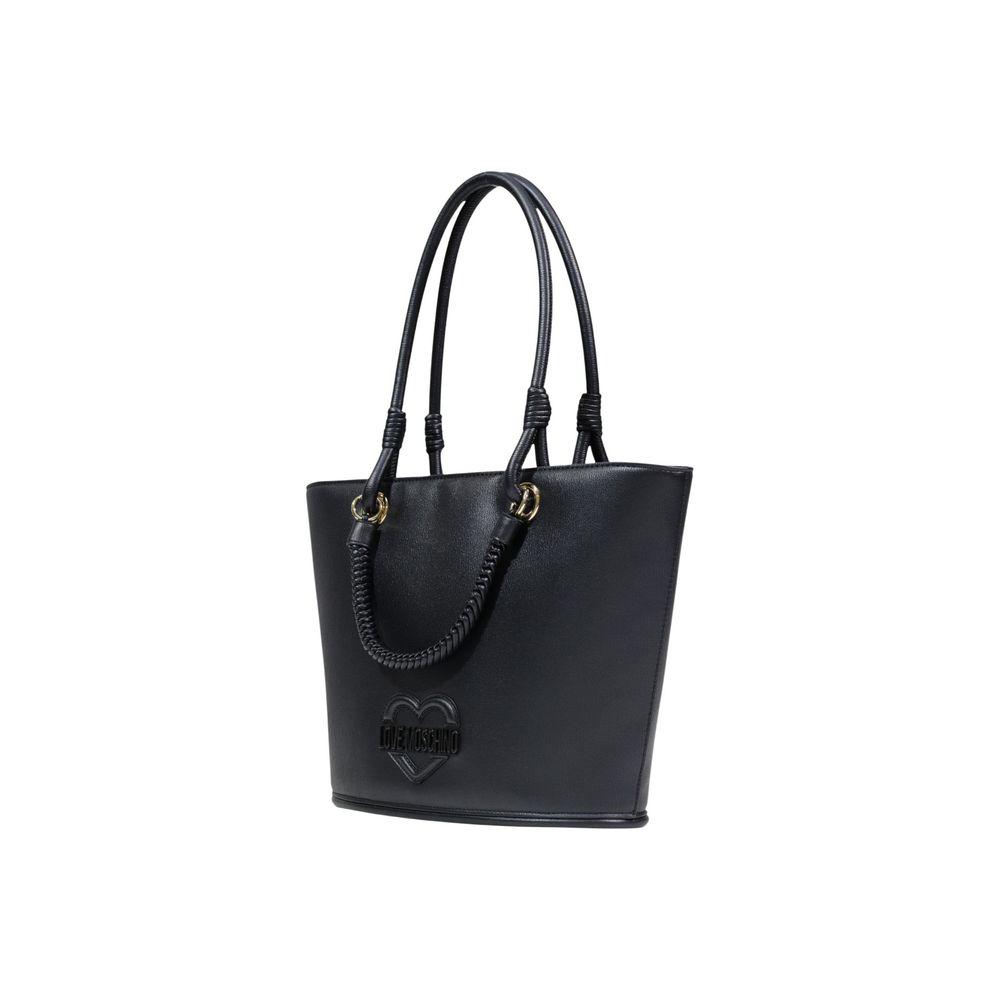 Love Moschino Black Polyethylene Handbag - Timeless Luxury Elegance