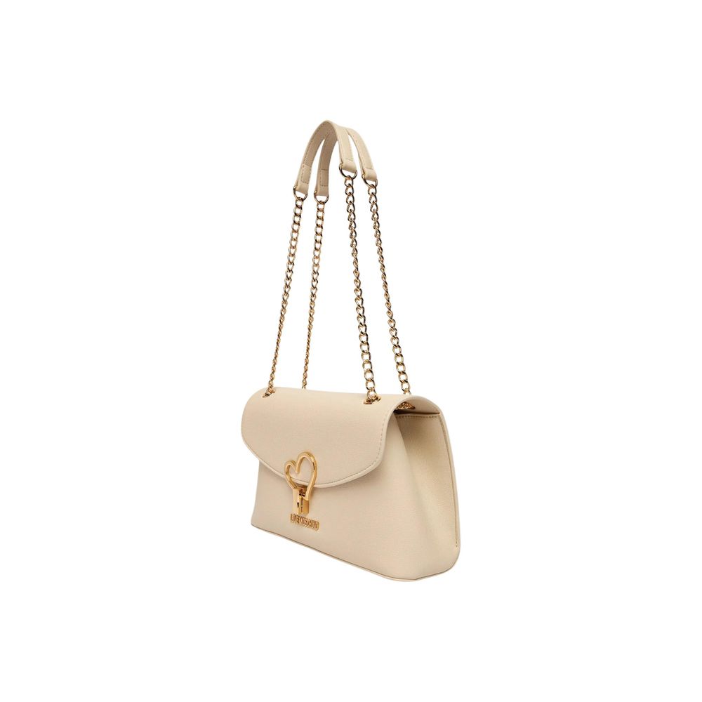 Love Moschino Beige Handbag - Luxurious Polyurethane Elegance