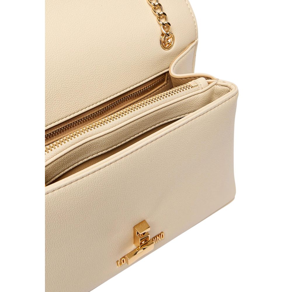 Love Moschino Beige Handbag - Luxurious Polyurethane Elegance