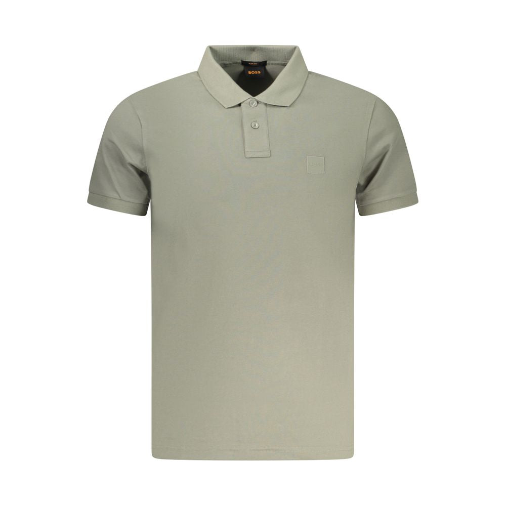 Hugo Boss Verde Cotton Men Polo – Artisanal Luxury Redefined
