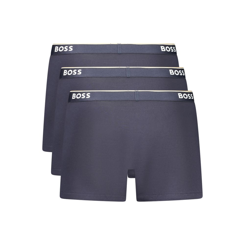 Hugo Boss Blue Cotton Boxer Shorts - Luxury Designer Essentials