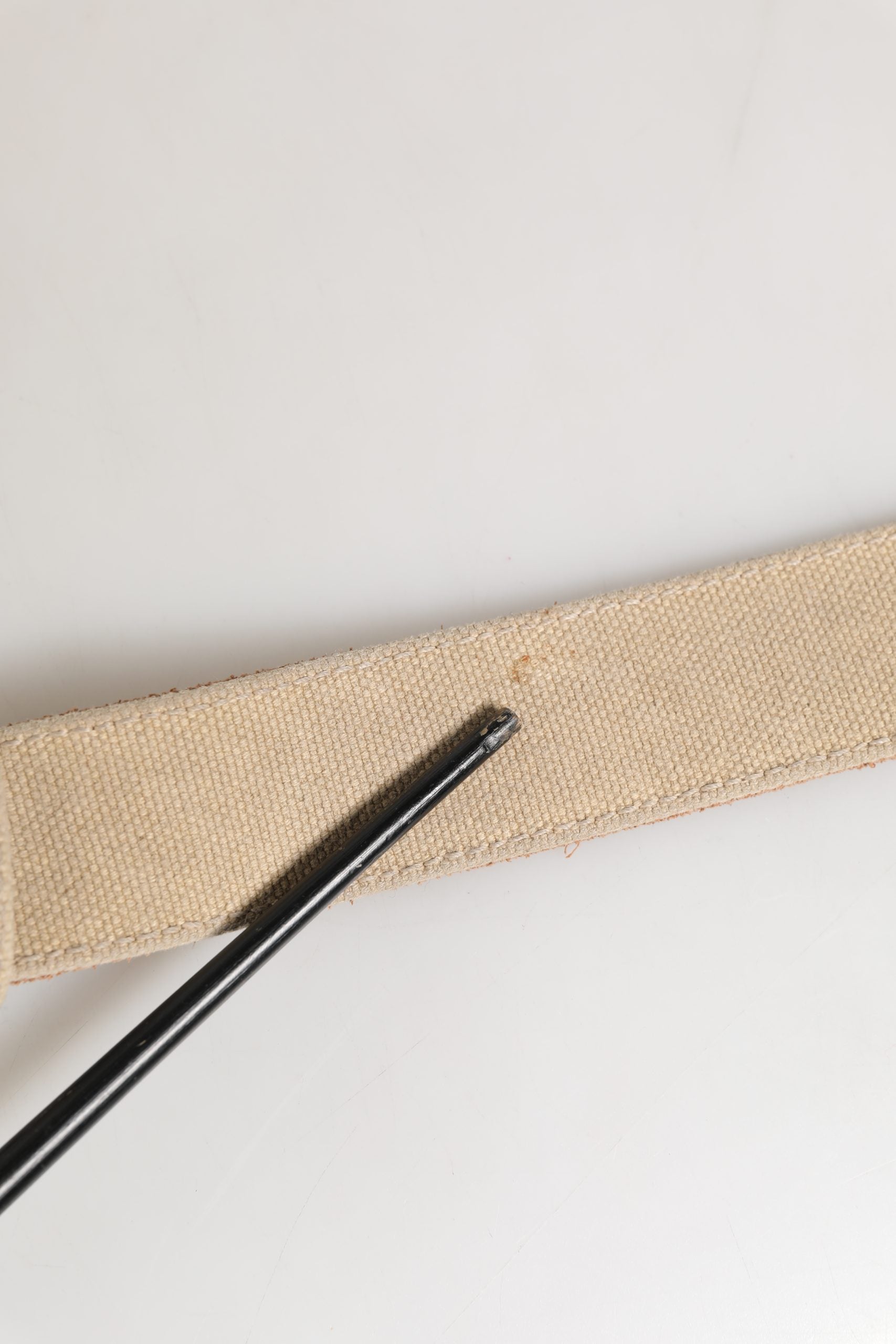 GF Ferre Beige Canvas Belt - Designer Artisanal Luxury
