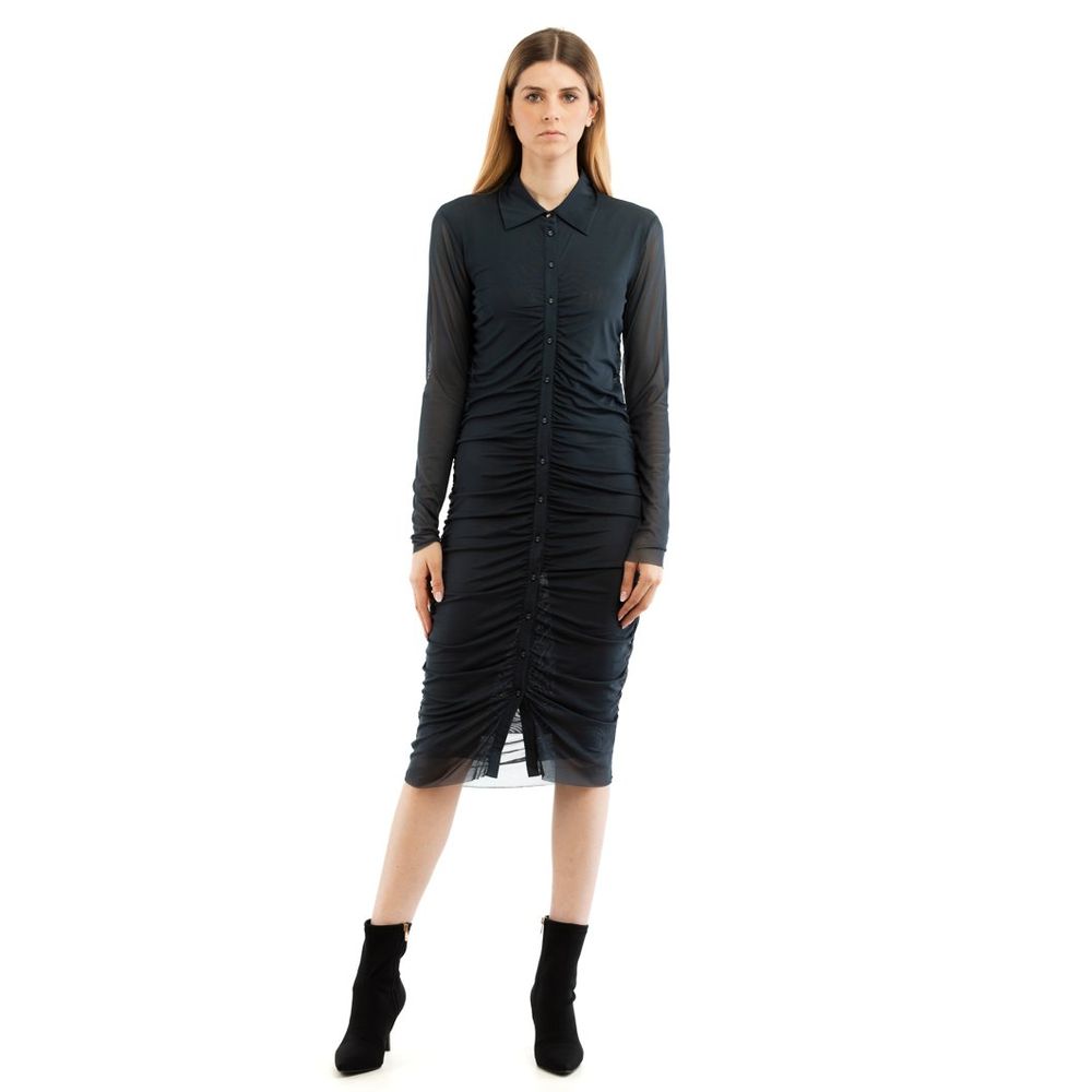Patrizia Pepe Blue Polyester Casual Dress - Luxurious Elegance
