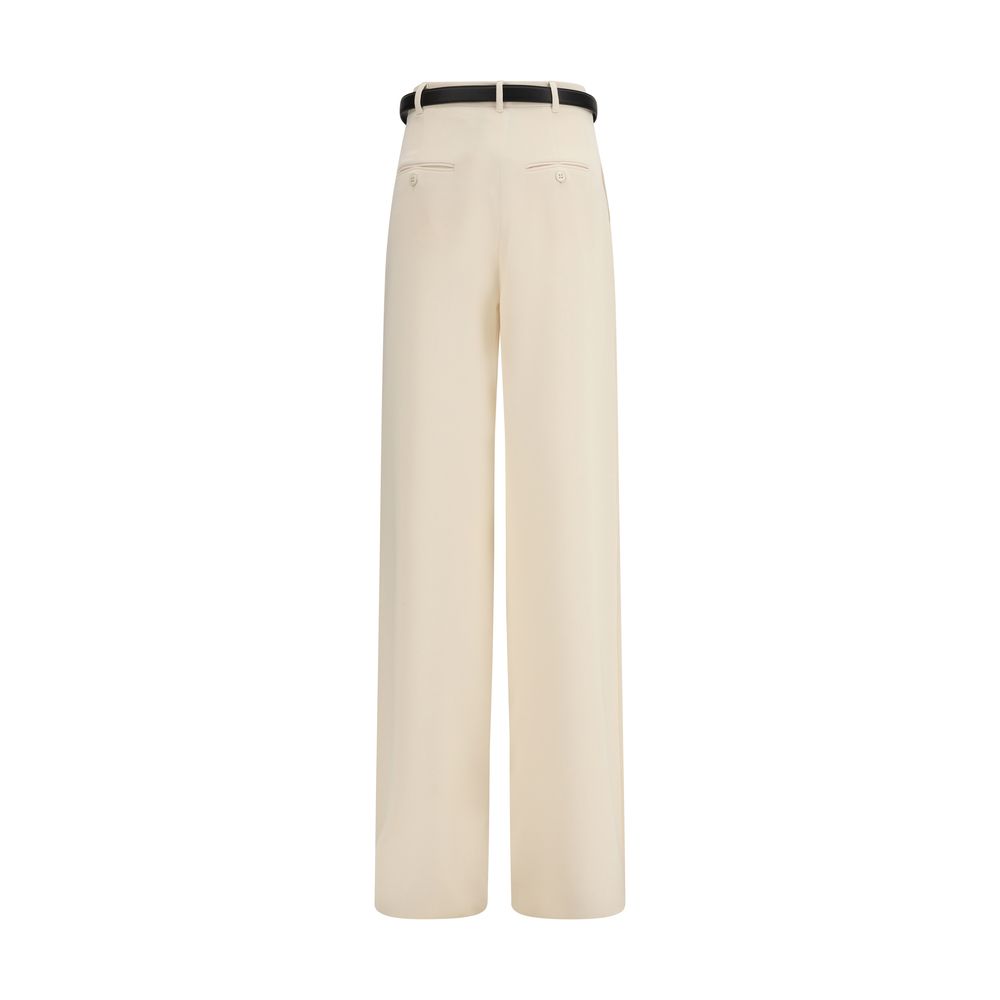 Elevate your wardrobe with Max Mara's Beige Triacetate Dress Pants, a masterpiece of refined elegance and luxurious craftsmanship, perfect for the discerning individual.