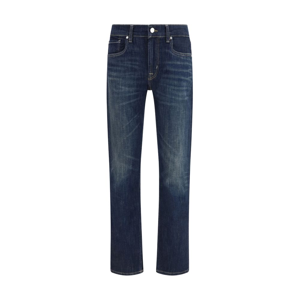 7For All Mankind Black Cotton Flared Jeans – Luxurious Fit