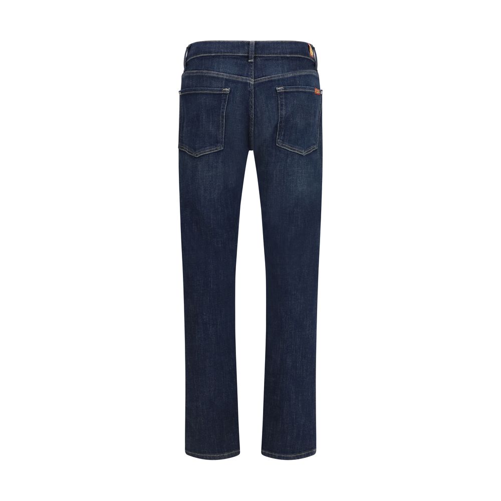 7For All Mankind Black Cotton Flared Jeans – Luxurious Fit
