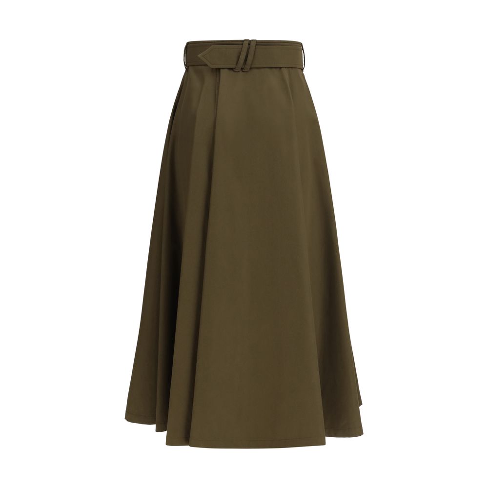 Burberry Bicolor Cotton Midi Skirt – Artisanal Luxury Fashion