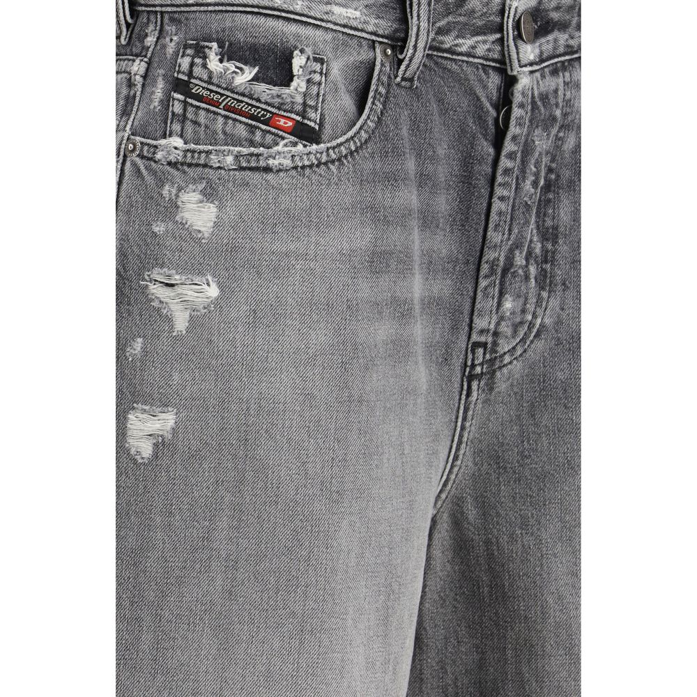 Diesel Gray Cotton Bermuda Shorts - Luxury Designer Couture