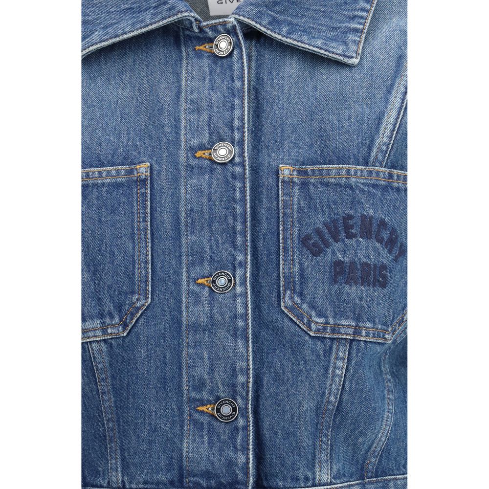 Givenchy Blue Cotton Denim Jacket - Luxury Fashion Excellence