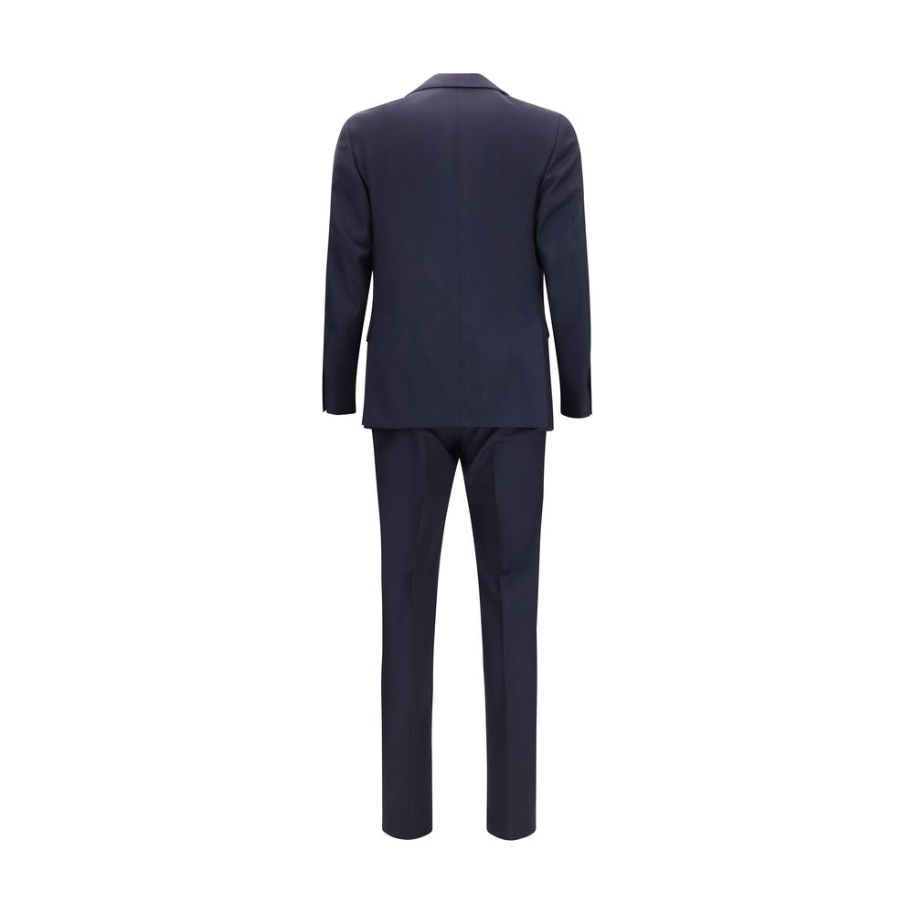 Experience the allure of the Lardini Blue Fleece Wool Two-Piece Suit, where exquisite craftsmanship meets timeless elegance, perfect for the discerning individual.