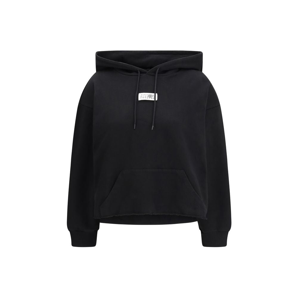 MM6 Black Cotton Sweatshirt - Luxurious Minimalist Essential
