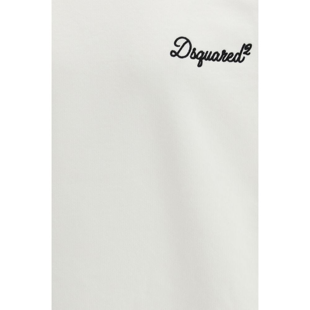Elevate your wardrobe with the Dsquared² White Cotton Sweatshirt from the SS26 collection, a luxurious blend of comfort and style, perfect for the modern connoisseur.
