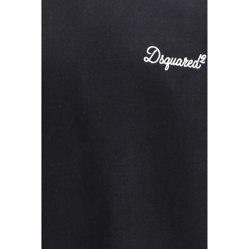 Elevate your wardrobe with the Dsquared² Black Cotton Sweatshirt from the SS26 collection, a luxurious blend of comfort and style crafted from premium cotton for the discerning individual.